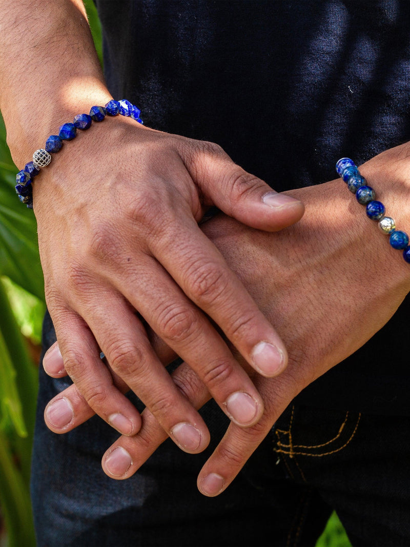 Brazalete Lapislazuli 8mm - Tayrona Accesorios