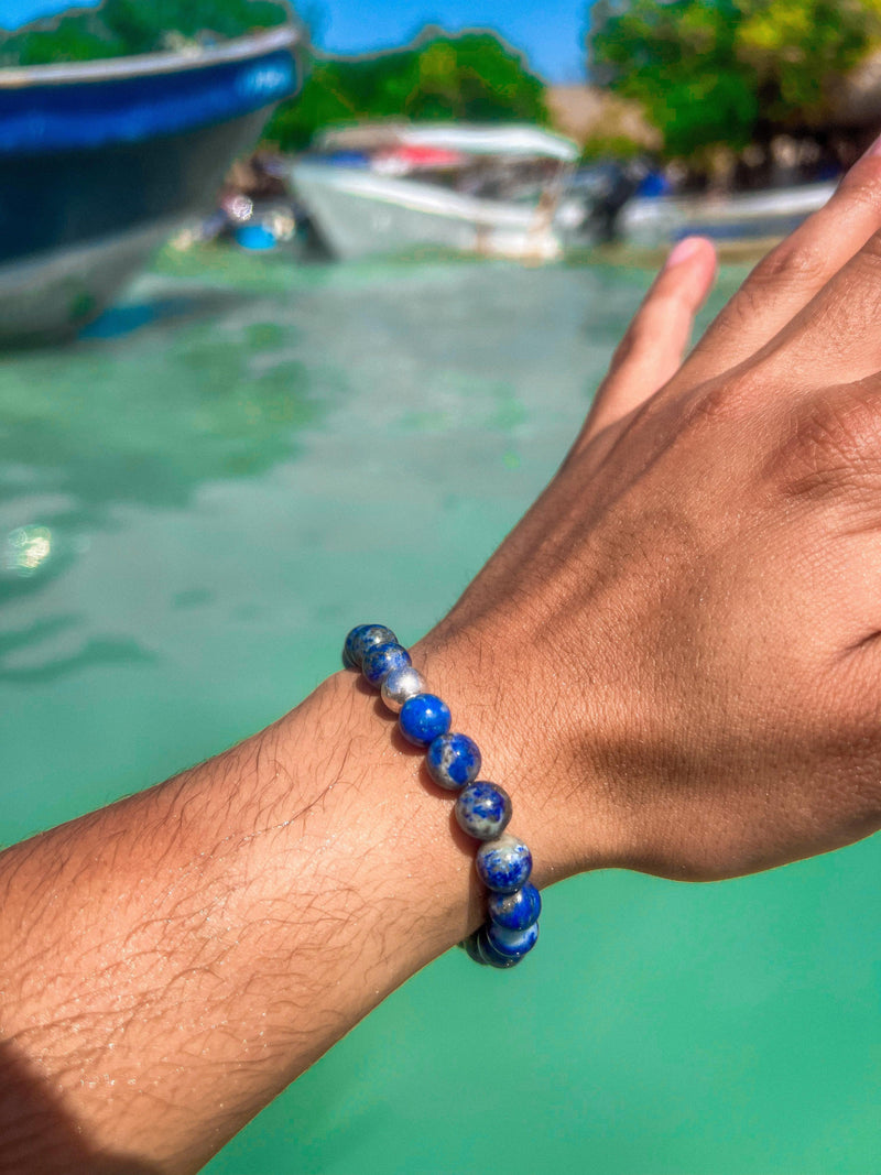 Brazalete Lapislazuli 8mm - Tayrona Accesorios