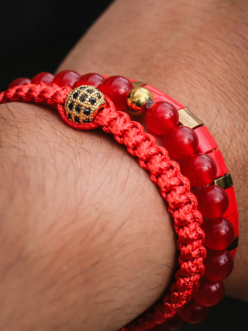 Brazalete Miyuki Tila Coral 5mm