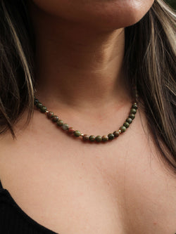 Choker Jasper Musgo 6mm