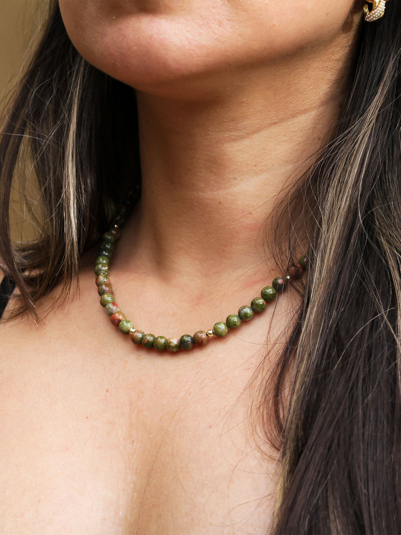 Choker Jasper Musgo 6mm