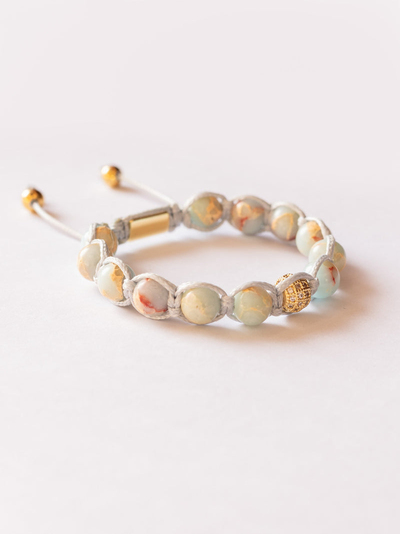 Brazalete Coral Macramé 8mm