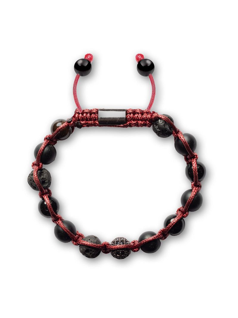 Brazalete All Black Macramé 8mm