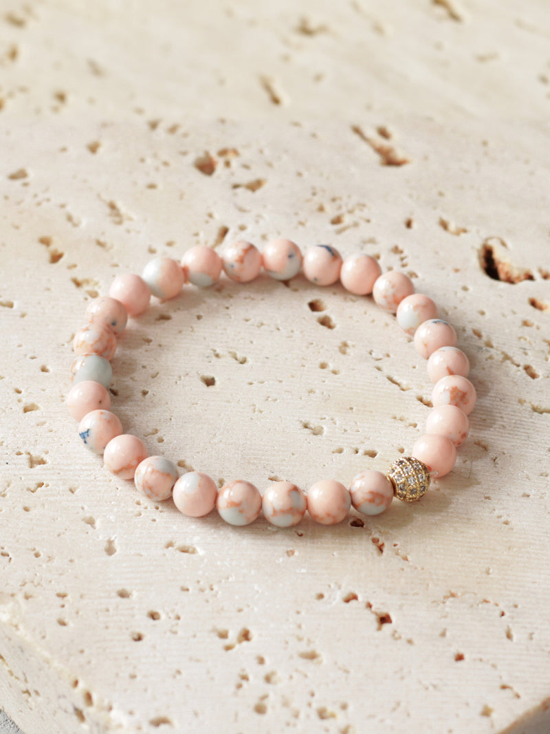 Brazalete Picasso Rosa 6mm