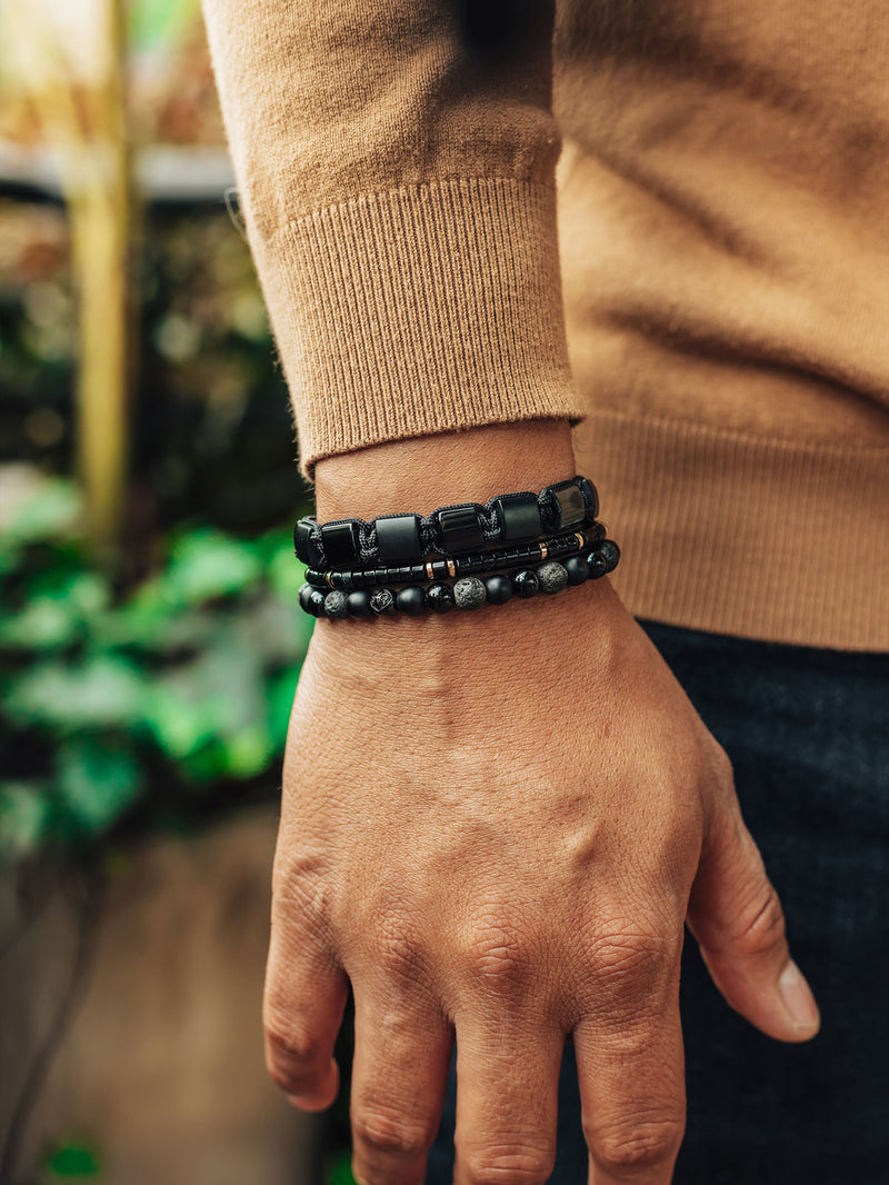 Brazalete All Black Heishi 4mm
