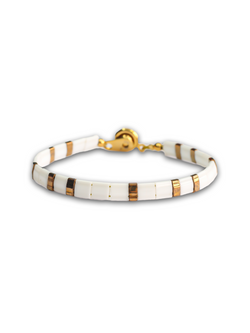 Brazalete Miyuki Tila Nevado 5mm
