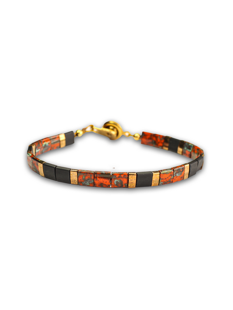 Brazalete Miyuki Tila Volcán 5mm
