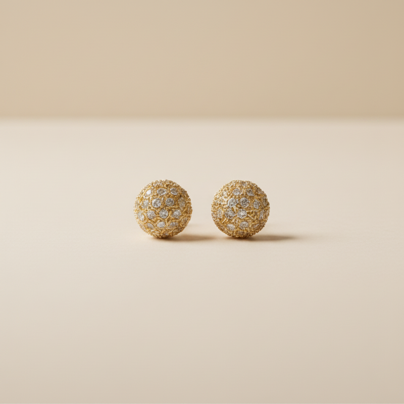 Aretes De Mujer Perla De Brillo