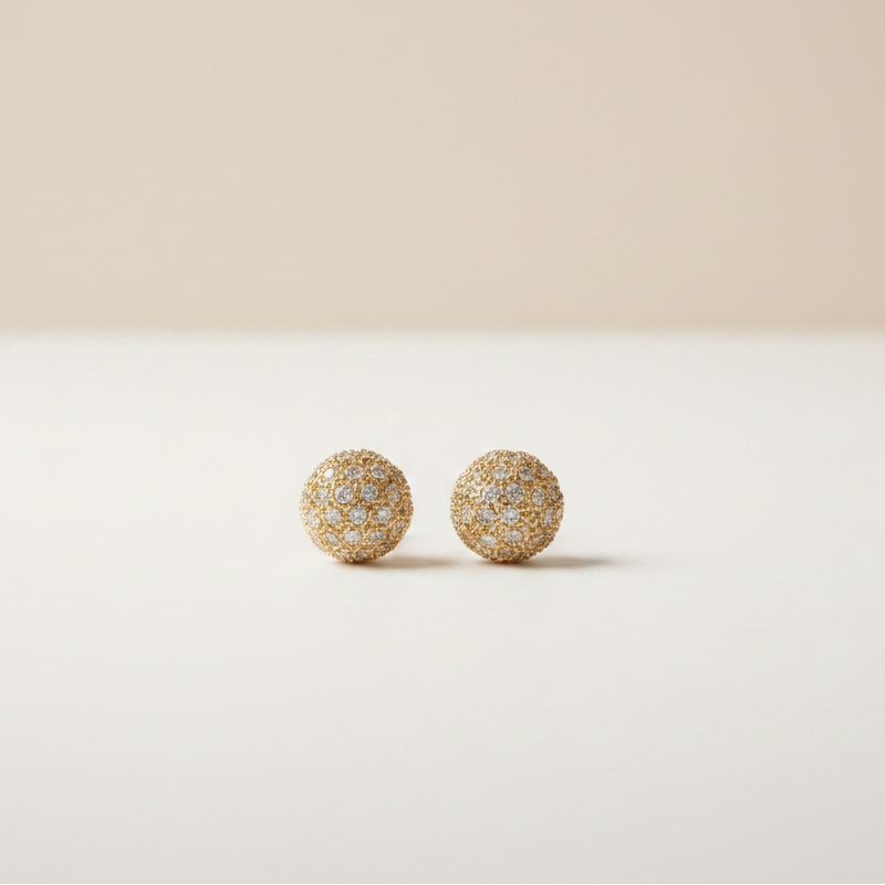 Aretes De Mujer Perla De Brillo
