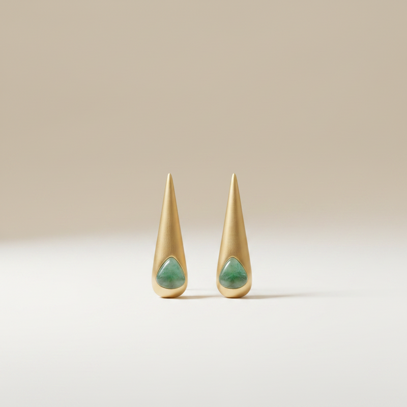 Aretes Con Esmeralda Kitaná