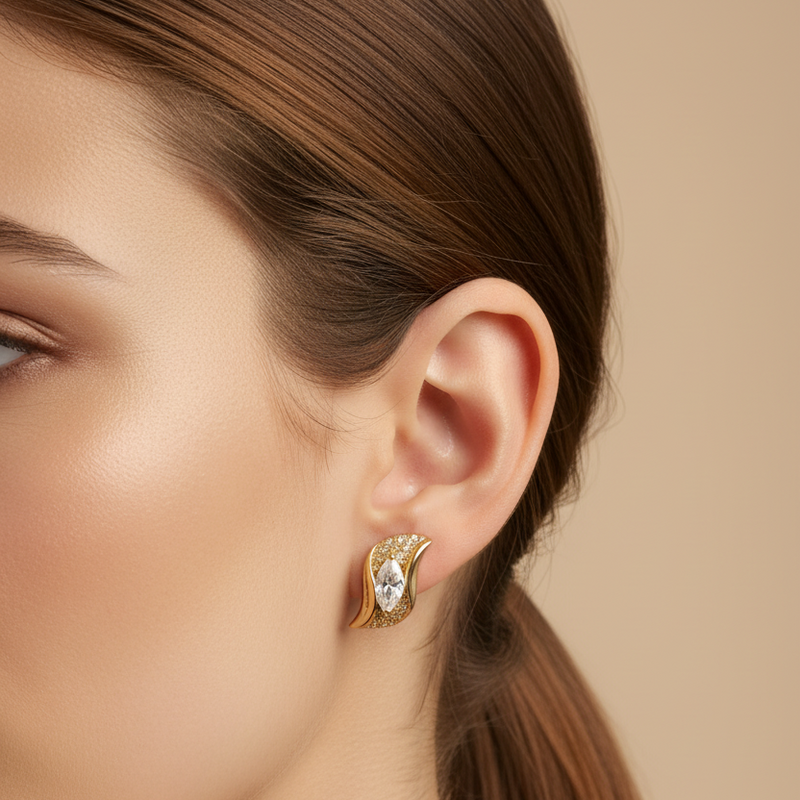 Aretes Leaf De Mujer