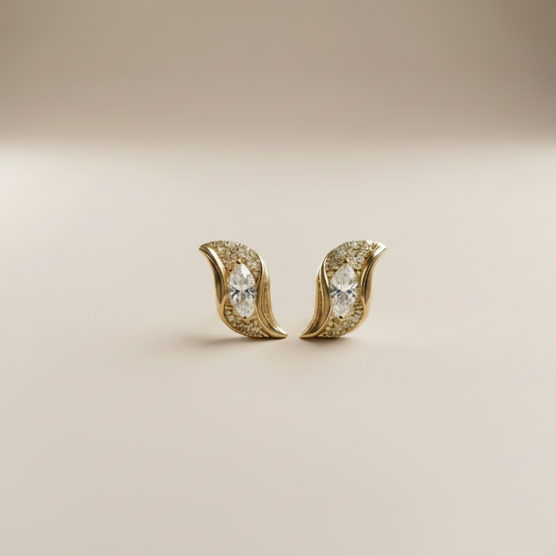 Aretes Leaf De Mujer
