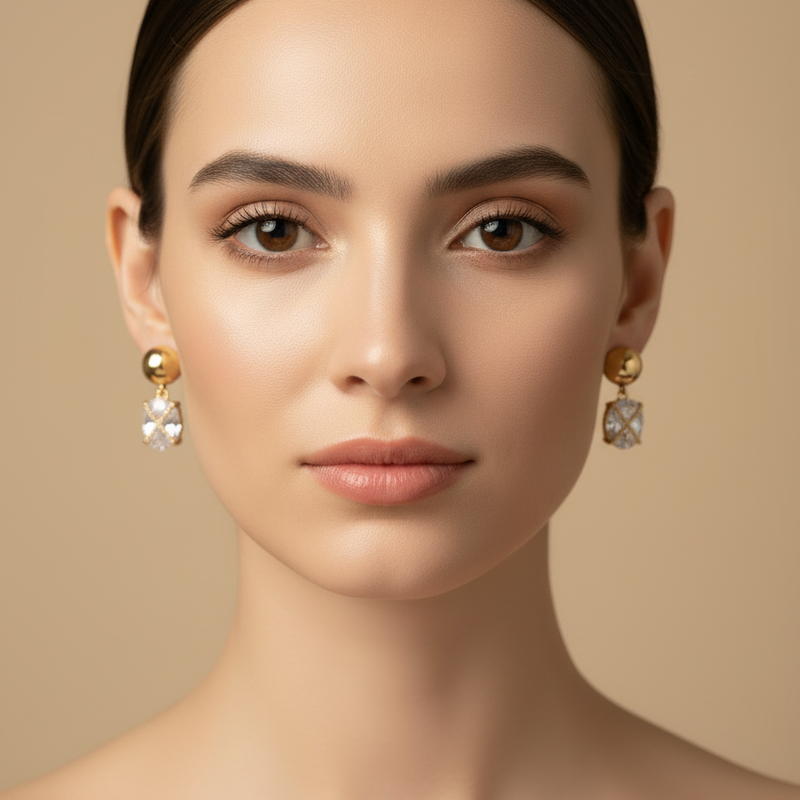 Aretes con zircon Vero