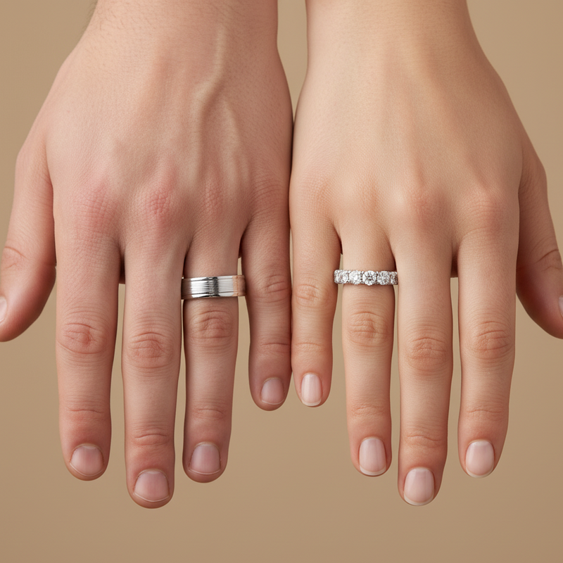 Argollas de Matrimonio Cielo 18k