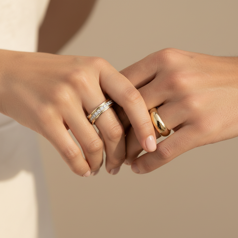 Argollas de Matrimonio Serein Oro y Oro Blanco 18k