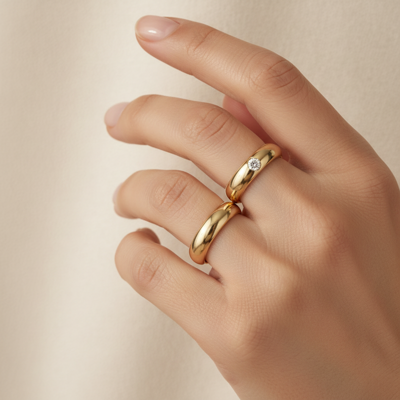 Argollas Virelle Oro 18 k