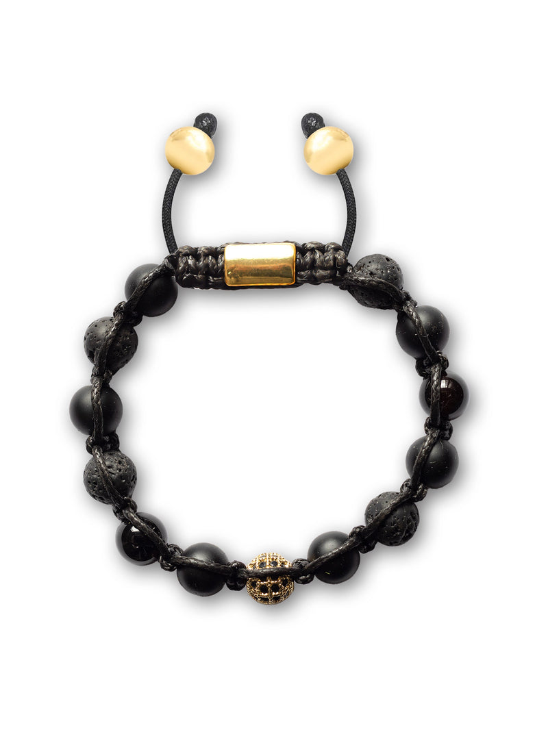 Brazalete Onyx Dorado 8mm