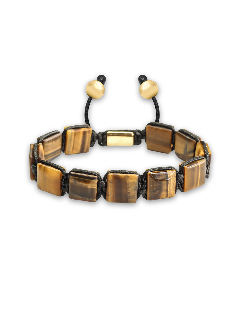 Brazalete Ojo de Tigre Cafe 10mm