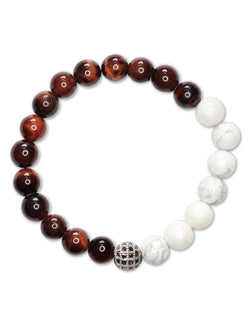 Brazalete Ojo de Tigre Rojo Nevado