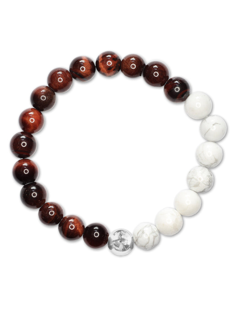 Brazalete Ojo de Tigre Rojo Nevado