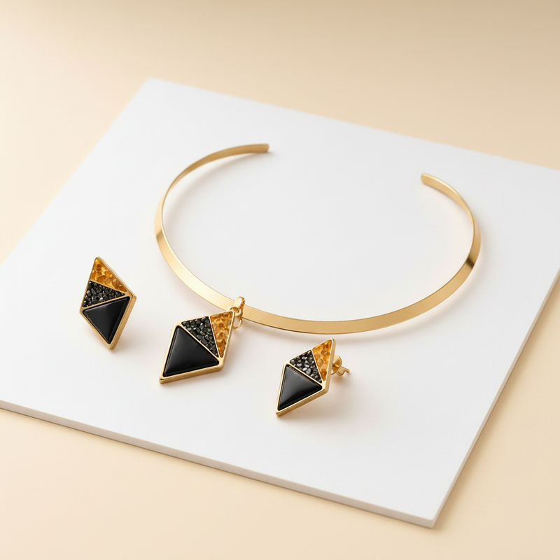 Set Collar + Topos Turmalina Lumina