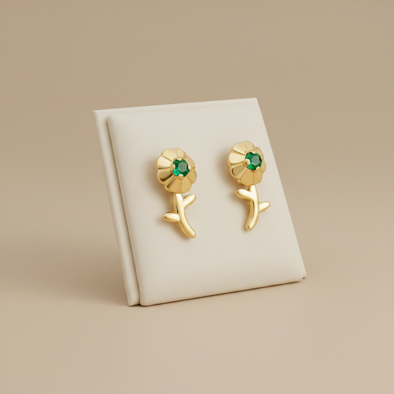 Topo Amantia Oro 18k Con Esmeralda