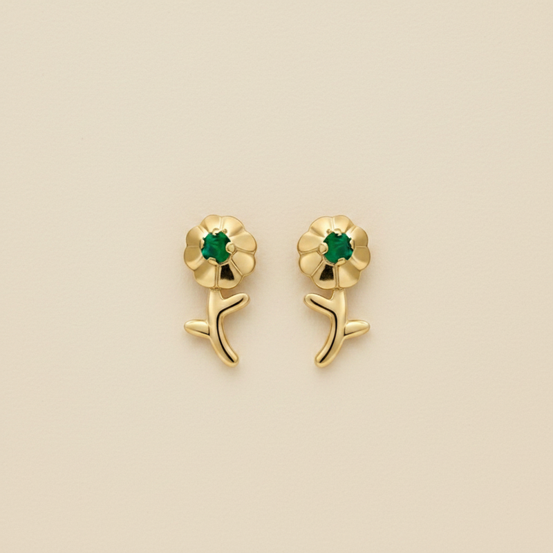 Topo Amantia Oro 18k Con Esmeralda